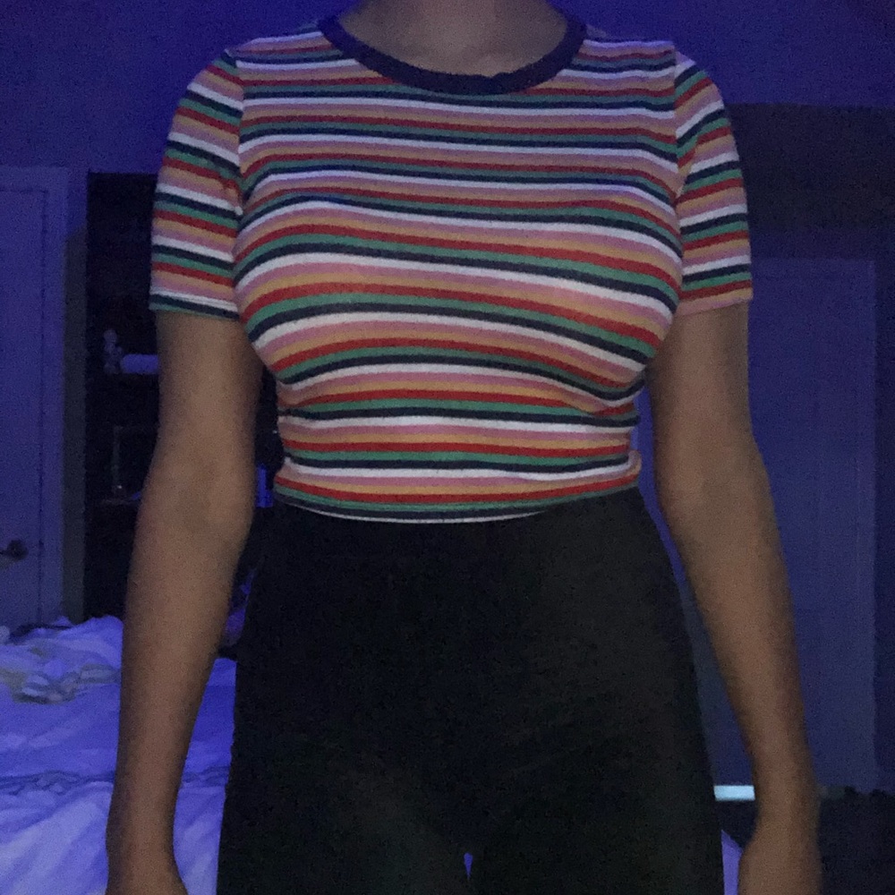Stripped Crop Top